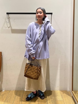 「HEREIAM（ヘレイアム）のアイテム」を使った、てぃーさん（レディース・169cm）の冬コーディネート