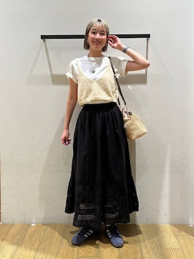 「BAYFLOW（ベイフロー）のアイテム（バッグ）」を使った、てぃーさん（レディース・169cm）の春コーディネート