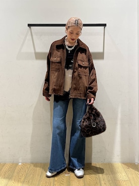 「HEREIAM（ヘレイアム）のアイテム」を使った、てぃーさん（レディース・169cm）の秋コーディネート