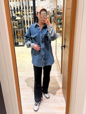 「HEREIAM（ヘレイアム）のアイテム（パンツ）」を使った、てぃーさん（レディース・169cm）の春コーディネート