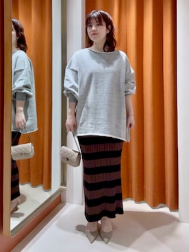 「Whim Gazette（ウィムガゼット）のアイテム」を使った、wg_iijimaさん（レディース・157cm）の春コーディネート