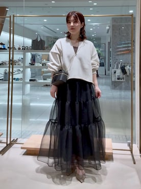 「THE PAUSE（ザ ポーズ）のアイテム」を使った、wg_iijimaさん（レディース・157cm）の春コーディネート