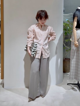 「Whim Gazette（ウィムガゼット）のアイテム」を使った、wg_iijimaさん（レディース・157cm）の春コーディネート