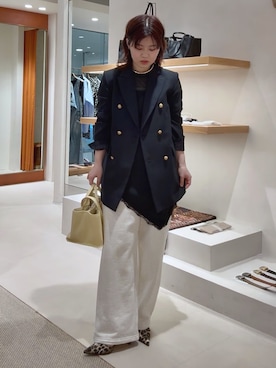 「Whim Gazette（ウィムガゼット）のアイテム」を使った、wg_iijimaさん（レディース・157cm）の春コーディネート