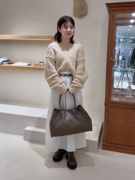 「THE PAUSE（ザ ポーズ）のアイテム」を使った、wg_iijimaさん（レディース・157cm）の冬コーディネート