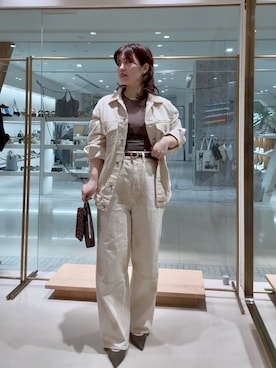 「アイテム（ポーチ）」を使った、wg_iijimaさん（レディース・157cm）の春コーディネート