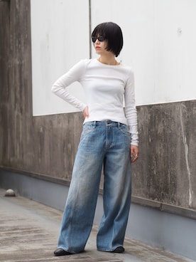 「G-STAR（ジースター）のアイテム」を使った、sakuraさん（レディース・162cm）の春コーディネート