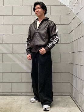 「adidas（アディダス）のアイテム（ブルゾン）」を使った、RHさん（メンズ・170cm）の冬コーディネート