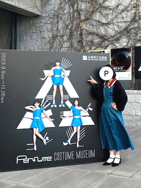 「Perfume Closetのアイテム（ワンピース/ドレス、ブルー系）」を使った、అకసెさん（レディース・155cm）の春コーディネート