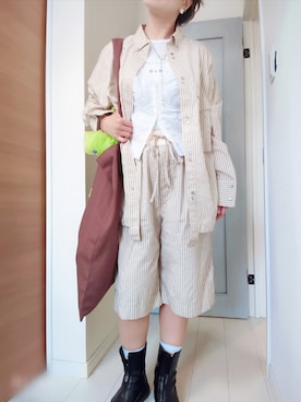 「ADAM ET ROPE'（アダムエロペ）のアイテム」を使った、アリエル＊さん（レディース・155cm）の春コーディネート