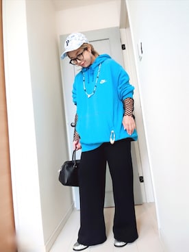 「アイテム（キャップ）」を使った、アリエル＊さん（レディース・155cm）の秋コーディネート