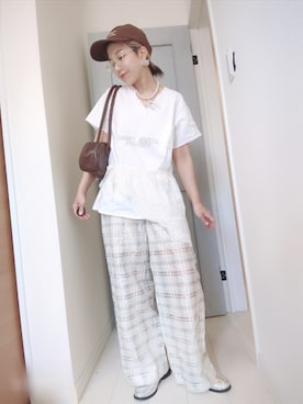 「アイテム（財布/小物）」を使った、アリエル＊さん（レディース・155cm）の夏コーディネート