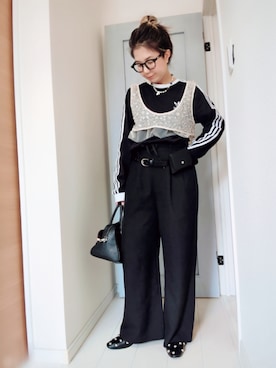 「gentle monster（ジェントルモンスター）のアイテム」を使った、アリエル＊さん（レディース・155cm）の春コーディネート