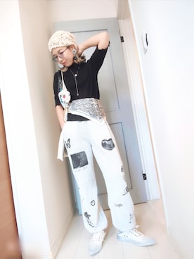 「アイテム（ニットキャップ/ビーニー）」を使った、アリエル＊さん（レディース・155cm）の秋コーディネート