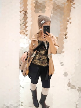 「アイテム（グラス/マグカップ/タンブラー）」を使った、アリエル＊さん（レディース・155cm）の秋コーディネート