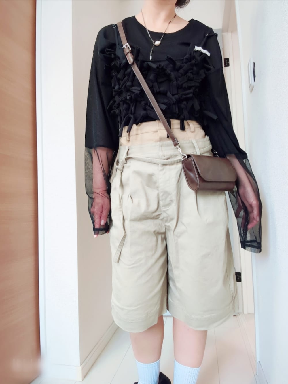 2WAYダブルウエストカーブハーフパンツ 2way Double Waist Curve Shorts/2WAYダブルウエストカーブハーフ