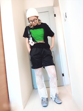 「アイテム（レッグウェア）」を使った、アリエル＊さん（レディース・155cm）の夏コーディネート