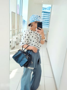 「アイテム（帽子）」を使った、アリエル＊さん（レディース・155cm）の秋コーディネート