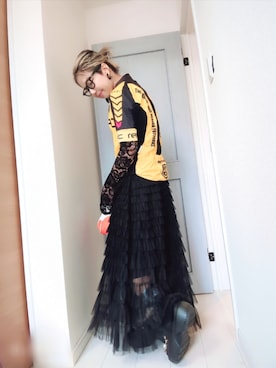 「アイテム（ジャージ）」を使った、アリエル＊さん（レディース・155cm）の秋コーディネート