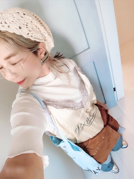 「アイテム（チュニック）」を使った、アリエル＊さん（レディース・155cm）の秋コーディネート