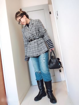 「SANSeLF（サンセルフ）のアイテム」を使った、アリエル＊さん（レディース・155cm）の春コーディネート