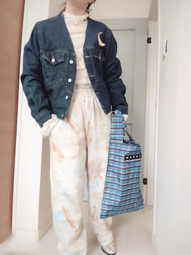 「GU（ジーユー）のアイテム（ジャケット/アウター）」を使った、アリエル＊さん（レディース・155cm）の春コーディネート