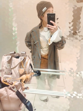 「アイテム（チュニック）」を使った、アリエル＊さん（レディース・155cm）の冬コーディネート