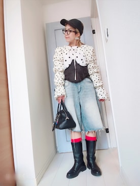 「アイテム（その他トップス）」を使った、アリエル＊さん（レディース・155cm）の秋コーディネート