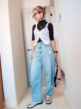 「アイテム（ヘアピン）」を使った、アリエル＊さん（レディース・155cm）の秋コーディネート