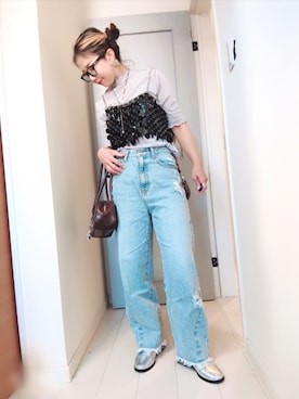 「アイテム（キャミソール）」を使った、アリエル＊さん（レディース・155cm）の夏コーディネート