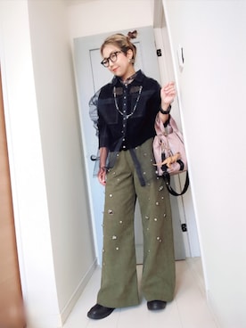 「アイテム（カーディガン/ボレロ）」を使った、アリエル＊さん（レディース・155cm）の秋コーディネート