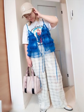 「さらっと晴れやかスナップ」｜アリエル＊さん（レディース・155cm）の夏コーディネート