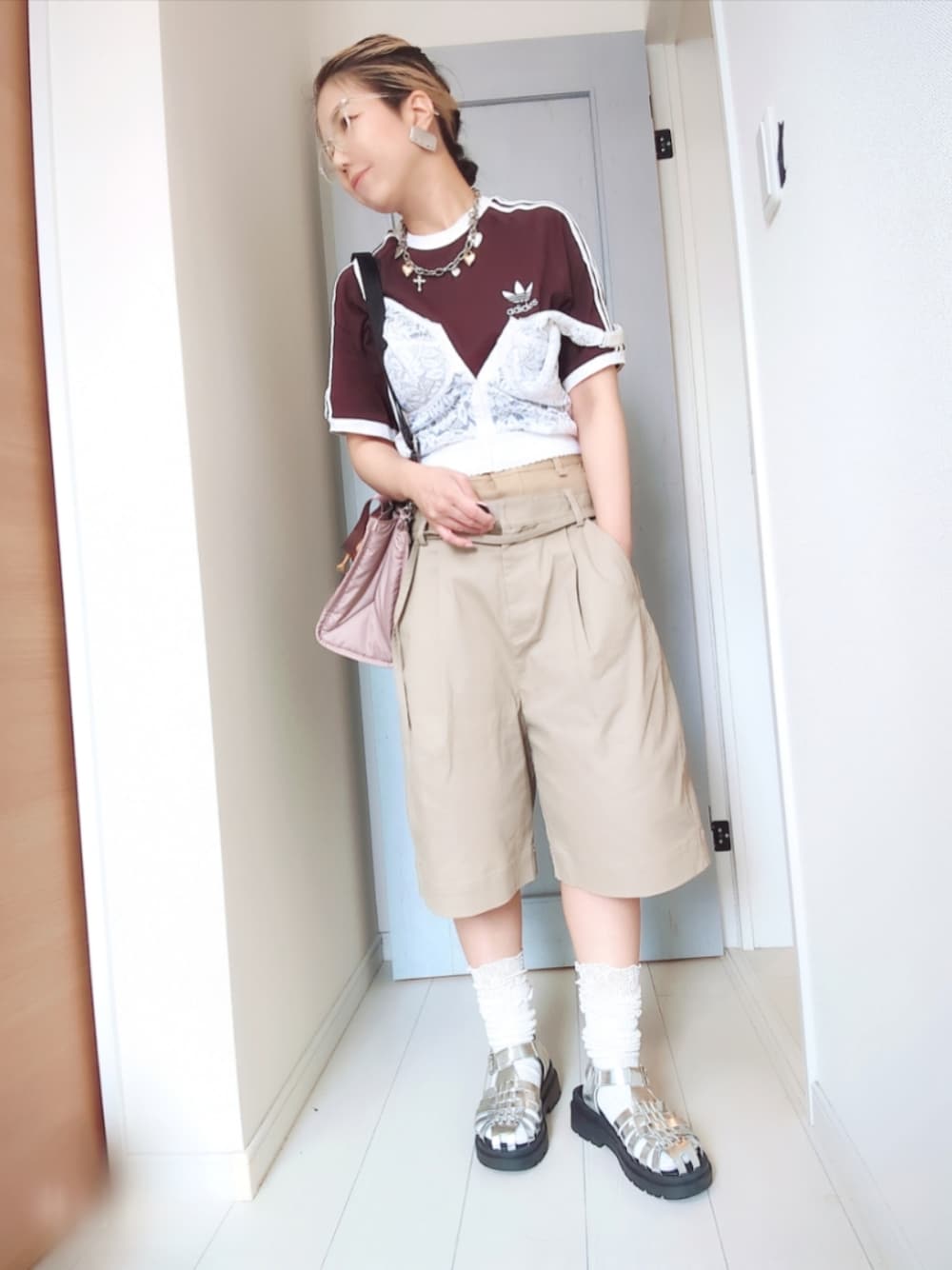 2way Double Waist Curve Shorts/2WAYダブルウエストカーブハーフ