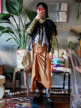 「Paula Canovas del Vas（パウラカノバスデルヴァス）のアイテム」を使った、wakanaさん（レディース・158cm）の冬コーディネート