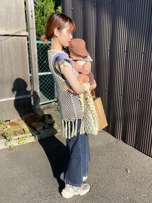 ロク roku アンスクリア別注 テレコアンサンブル 6（ロク）の「＜6(ROKU)＞MESH FRINGE TUNIC/チュニック