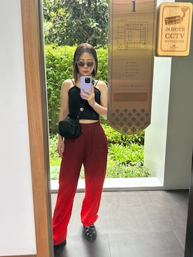 「アイテム（スウェットパンツ）」を使った、yukyaさん（レディース・161cm）の夏コーディネート