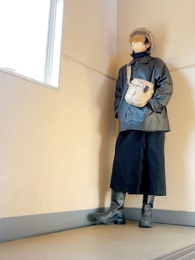 「idem（イデム）のアイテム（帽子）」を使った、DOさん（レディース・166cm）の冬コーディネート