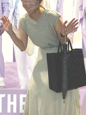 「ワッフル」｜「アイテム（アナログ腕時計）」を使った、m.さん（レディース・161cm）の夏コーディネート