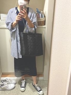 「3色コーデ」｜「アイテム（ワンピース/ドレス）」を使った、m.さん（レディース・161cm）の秋コーディネート