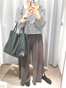 「SEE BY CHLOE（シーバイクロエ）のHARRIET　ハリエット　ミディアムホーボー（ショルダーバッグ）」を使った、m.さん（レディース・161cm）の秋コーディネート