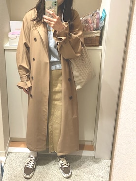 「3色コーデ」｜「アイテム（アクセサリー）」を使った、m.さん（レディース・161cm）の春コーディネート