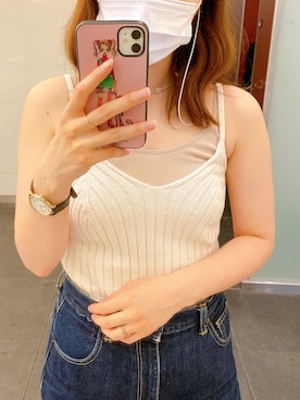 「ハイウエストストレートジーンズ」｜「アイテム（アクセサリー）」を使った、m.さん（レディース・161cm）の秋コーディネート