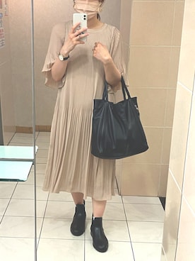 「3色コーデ」｜「アイテム（ワンピース/ドレス）」を使った、m.さん（レディース・161cm）の夏コーディネート