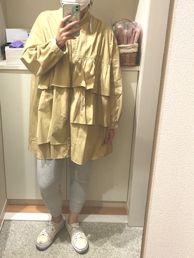 「3色コーデ」｜「アイテム（ワンピース/ドレス）」を使った、m.さん（レディース・161cm）の秋コーディネート