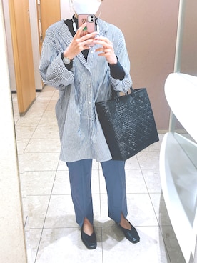 「3色コーデ」｜「アイテム（アクセサリー）」を使った、m.さん（レディース・161cm）の春コーディネート