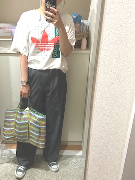 「3色コーデ」｜「アイテム（アクセサリー）」を使った、m.さん（レディース・161cm）の秋コーディネート