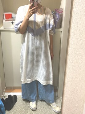 「3色コーデ」｜「アイテム（ワンピース/ドレス）」を使った、m.さん（レディース・161cm）の夏コーディネート