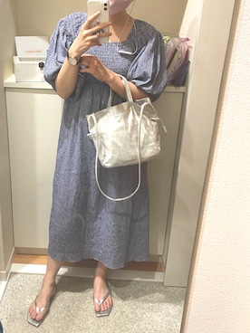 「3色コーデ」｜「アイテム（ワンピース/ドレス）」を使った、m.さん（レディース・161cm）の夏コーディネート