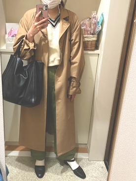 「SEE BY CHLOE（シーバイクロエ）のHARRIET　ハリエット　ミディアムホーボー（ショルダーバッグ）」を使った、m.さん（レディース・161cm）の春コーディネート