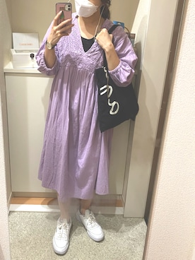 「3色コーデ」｜「アイテム（アクセサリー）」を使った、m.さん（レディース・161cm）の秋コーディネート